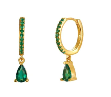 18K Gold-Plated Snake Earrings with Colorful Zircon (Pair)