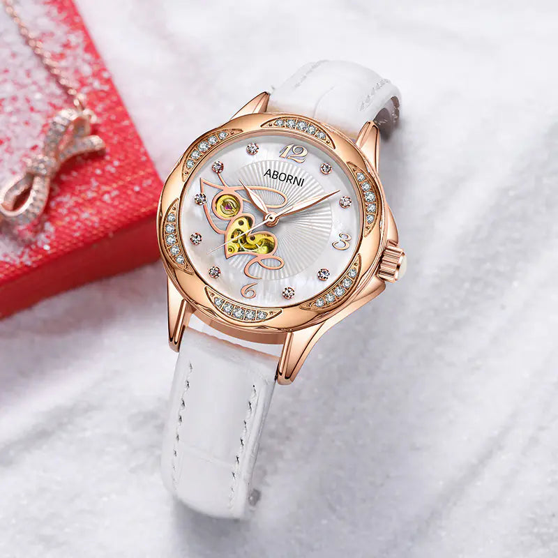 Women's Swiss Waterproof Mechanical Watch with Luminous Feature