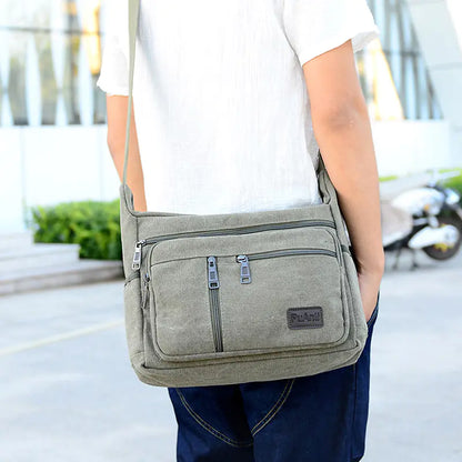 Quality Canvas Crossbody Travel Bag for Men