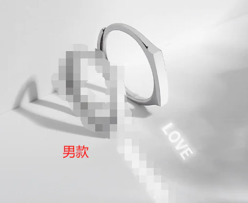 925 Silver Projection Ring for Couples (One Piece)
