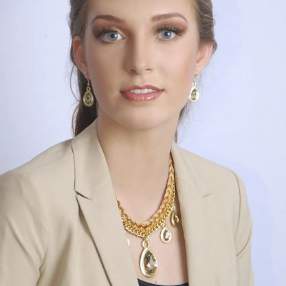 Droplets Necklace & Earrings Set - Matching Jewelry | Aethel Adorn