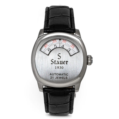 Stauer 1930 Dashtronic Watch – Cotswold Genuine Mens Watches Leather Band w/ 39MM Stainless Steel Case – Automated Movement & 3-ATM Water Resistant Watch