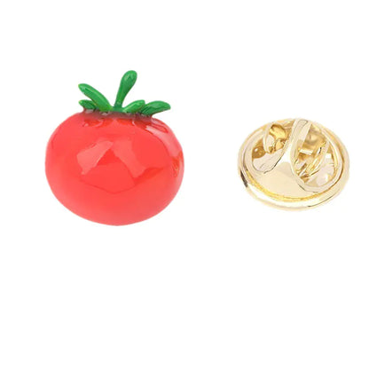 Cute Japanese Fruit Enamel Brooch - Peach & Cherry Pin