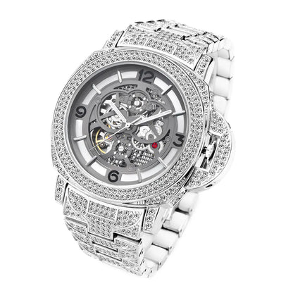Men's Diamond Luminous Hollow Mechanical Watch