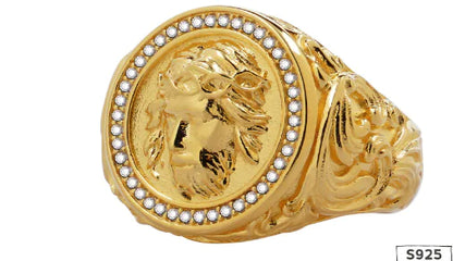 Adjustable Engraved Ring for Men's Fashion