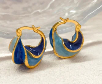 Enchanting Auroras Women's Earrings - Vintage Style Hoops (Pair)