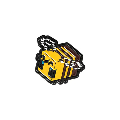 3D Geometric Cartoon Bee Enamel Brooch for Minecraft