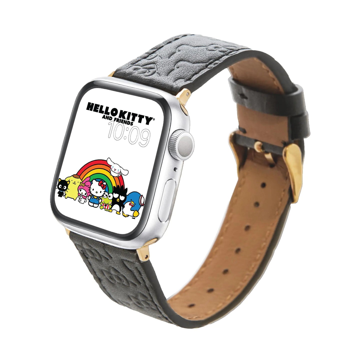 Sonix x Sanrio Leather Watch Band Compatible with ﻿Apple Watch 41mm/40mm/38 mm - Hello Kitty (Black)