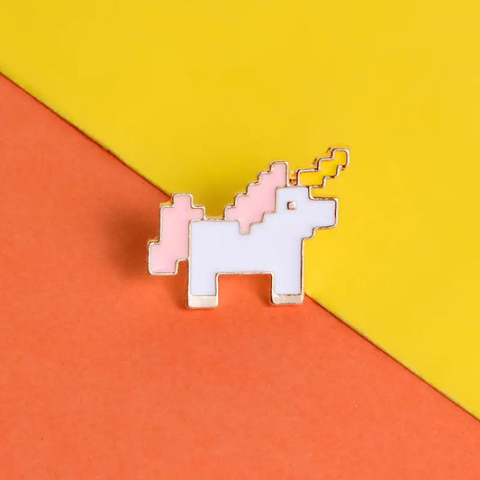 Unicorn Alloy Dripping Pony Brooch for Shirts and Collars