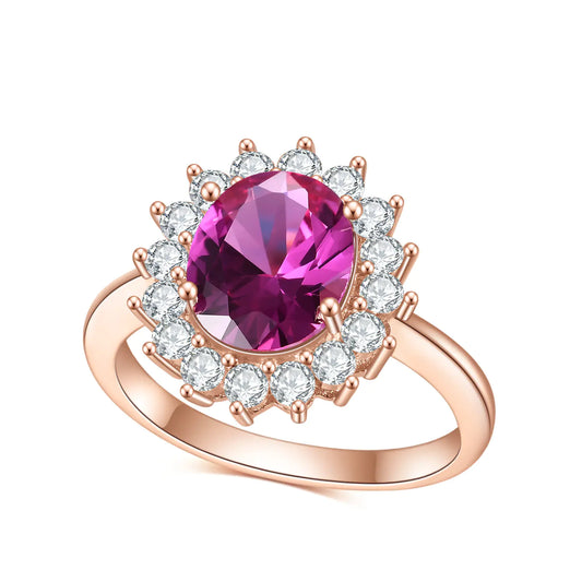 Gem-Inlaid Simple Women's Fashion Ring