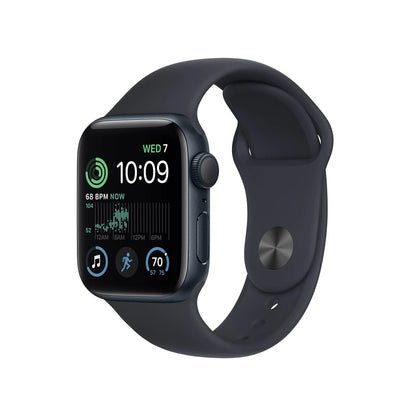 Apple Watch SE (2nd Gen) (GPS + Cellular 40mm) - Midnight Aluminum Case with Midnight Sport Band M/L (Renewed)