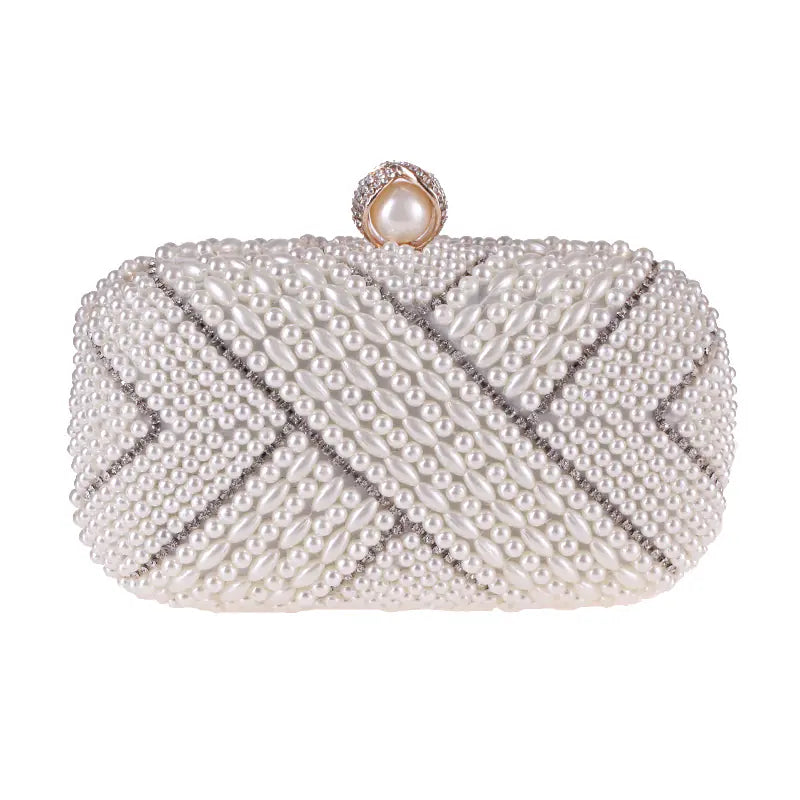 Women's Small Square Bag with Pearl Detail