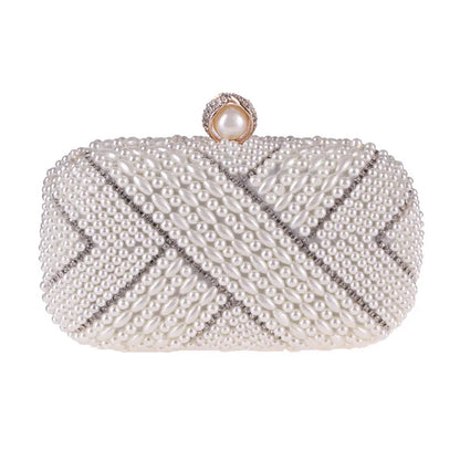 Women's Small Square Bag with Pearl Detail