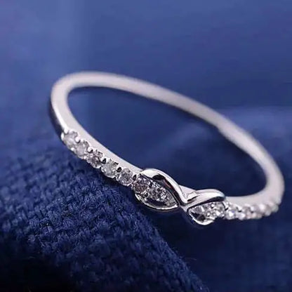 Infinite Love Ring with parade of CZ Diamonds
