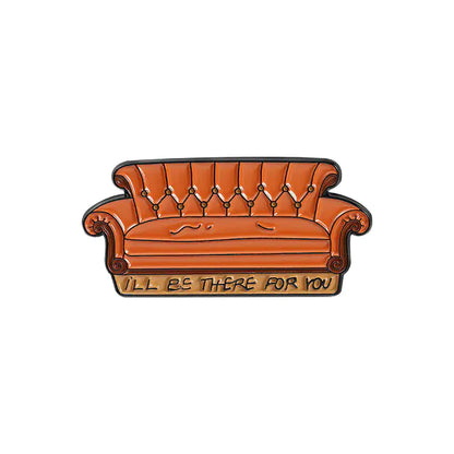 "Friends Cartoon Brooch - Creative Sofa Design Badge"