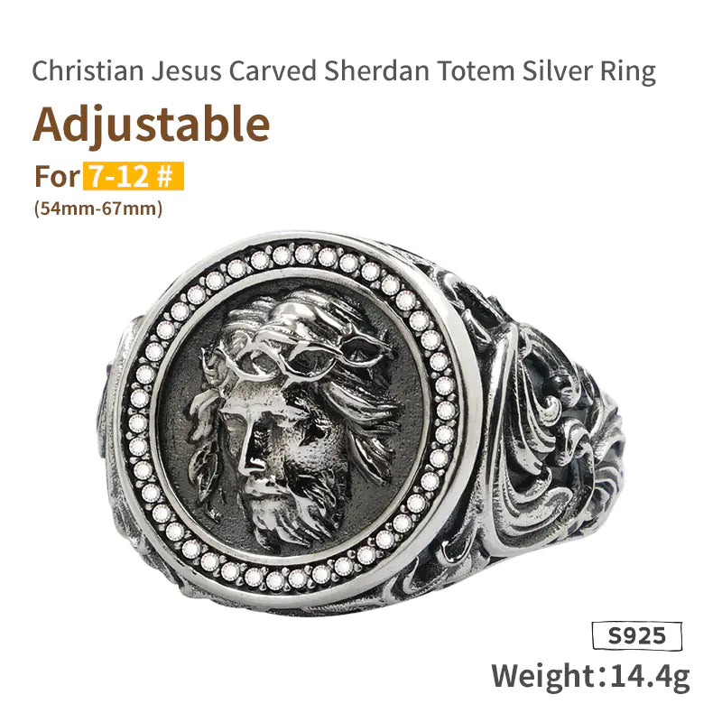 Men's Adjustable Engraved Fashion Ring