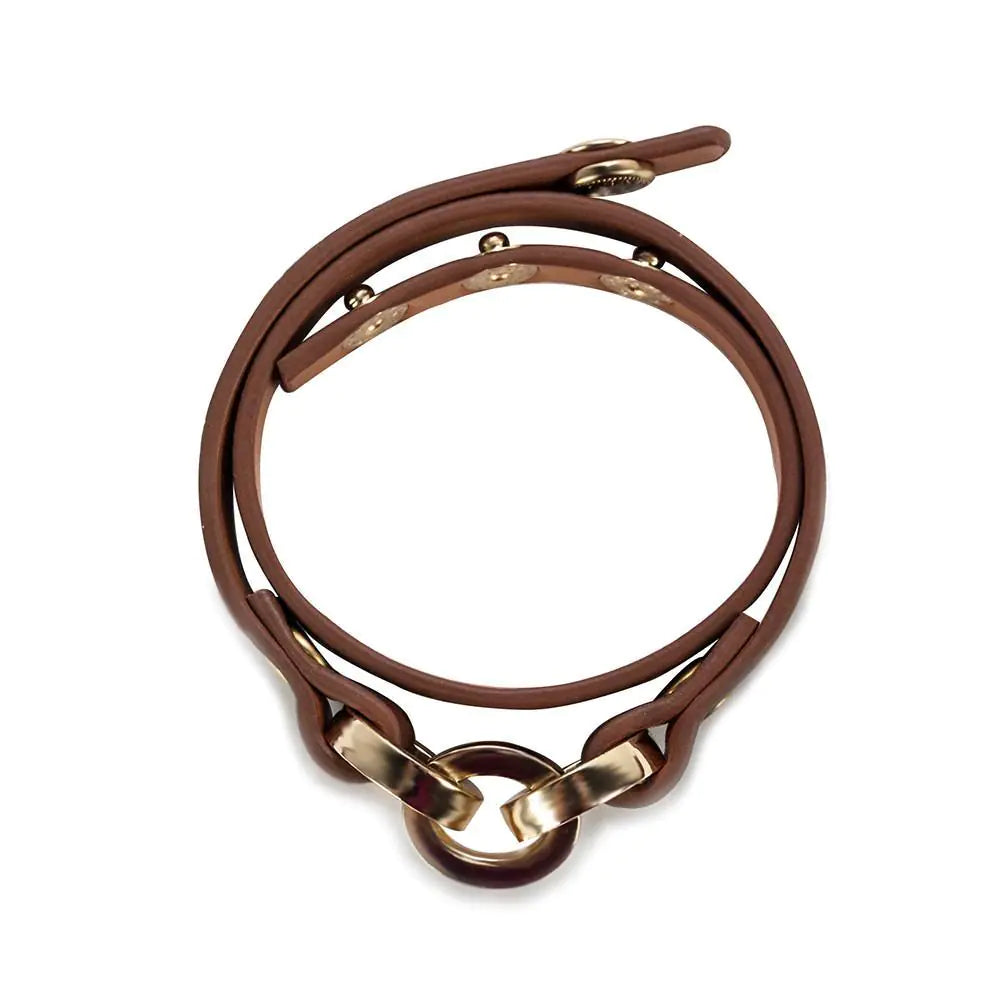 Latch Leather Bracelet - Sienna