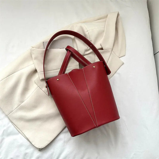 Women's Casual Large Capacity Handheld Bucket Bag