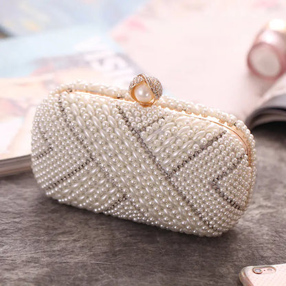 Women's Small Square Bag with Pearl Detail