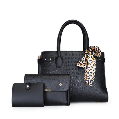 Retro Large-Capacity Crocodile Print Bag Set