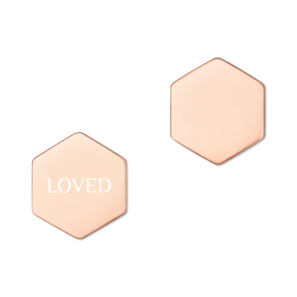 Sterling Silver Hexagon Stud Earrings