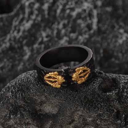 Retro Geometric Adjustable Ring - Vintage Statement Jewelry for Women