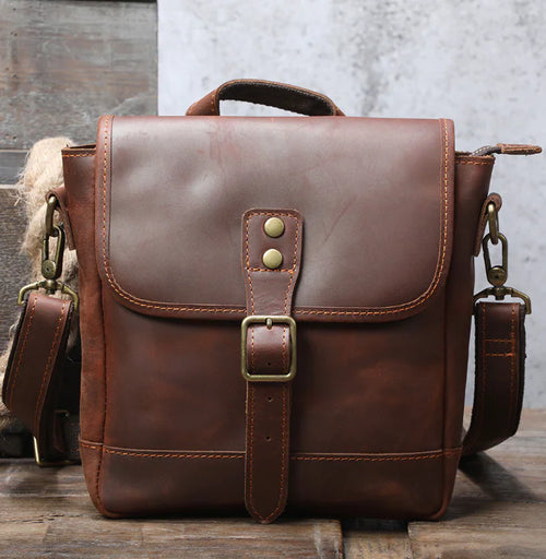 Cowhide Men's Messenger Bag - Fashion Trend Design