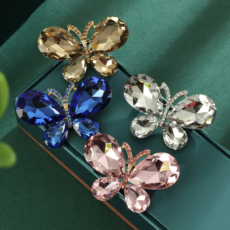 Luxury Animal Rhinestone Butterfly Brooch for Women