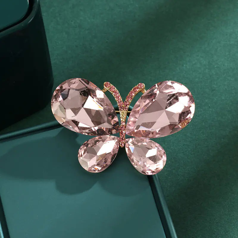 Luxury Animal Rhinestone Butterfly Brooch for Women