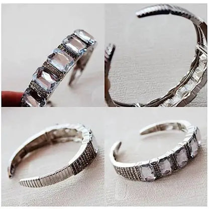 Majestic Diamond Crystal Open Ended Bracelet