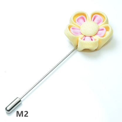 Floral Brooch for Hanfu - Two Color Petals Design