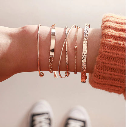 Stacked Bracelet Set #18 - Trendy Layered Jewelry | Aethel Adorn