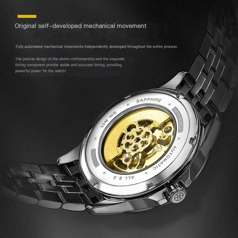 Black Star Royal Men's Watch - Steel Sapphire Automatic