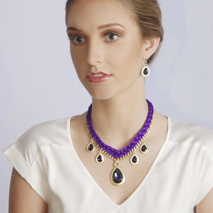 Droplets Necklace & Earrings Set - Matching Jewelry | Aethel Adorn