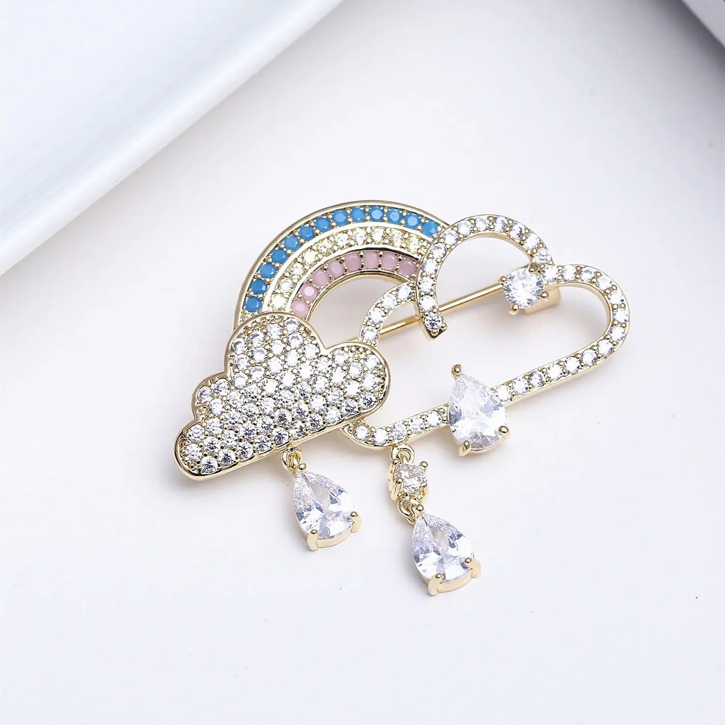 Weather Series Rainbow Zircon Brooch for Women