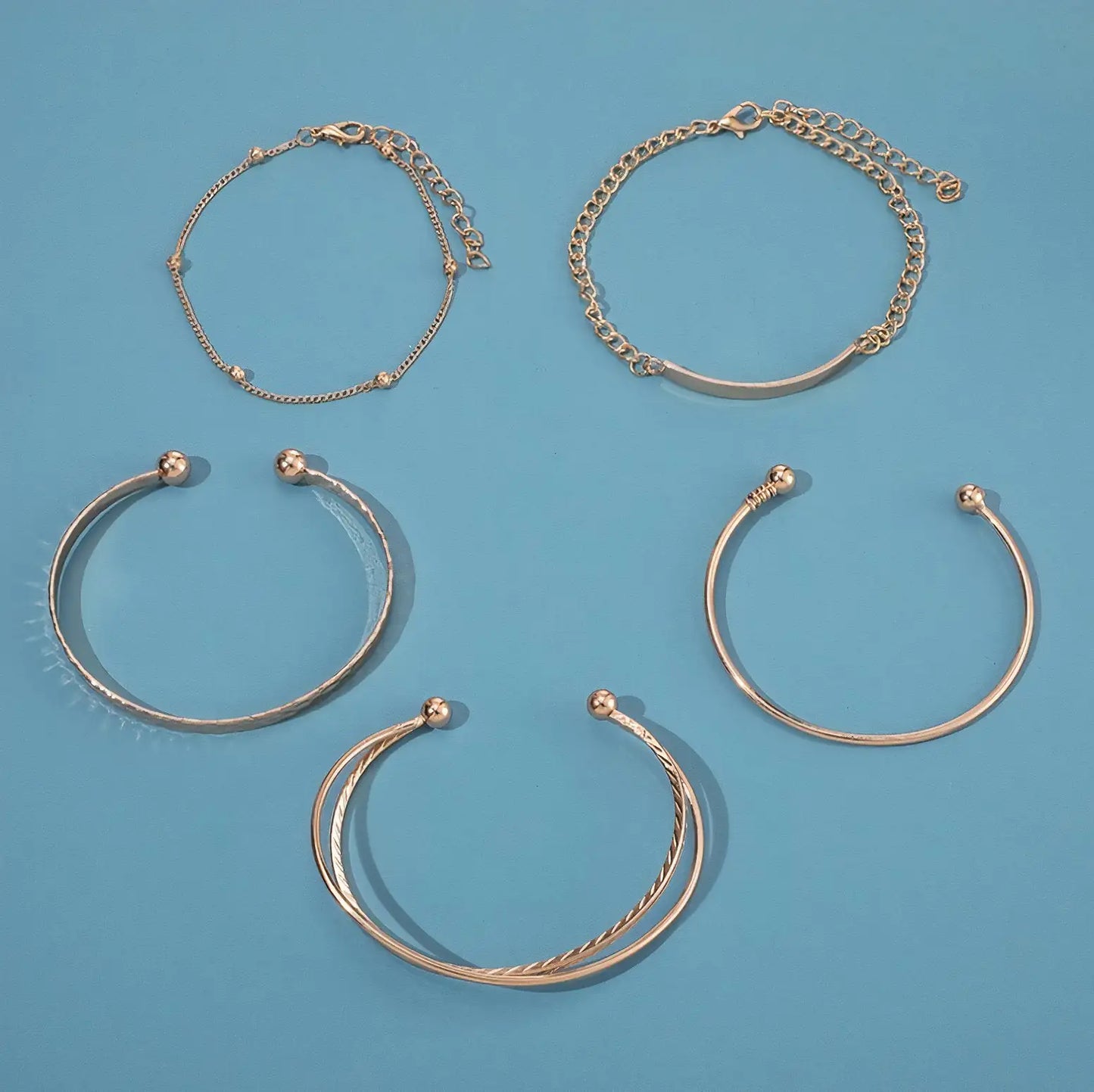 Stacked Bracelet Set #18 - Trendy Layered Jewelry | Aethel Adorn