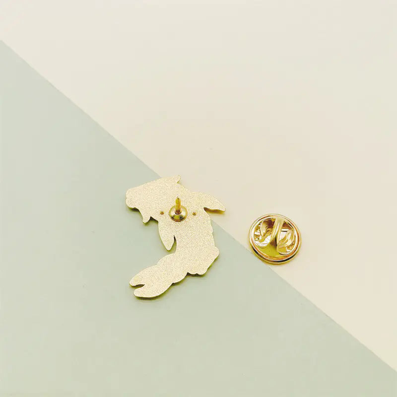 Animal Couple Brooch - Cartoon Tai Chi Fish Design