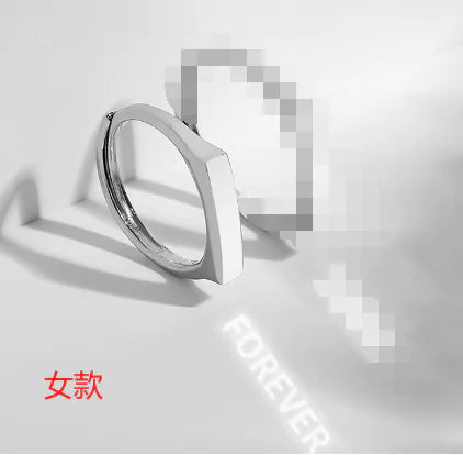 925 Silver Projection Ring for Couples (One Piece)