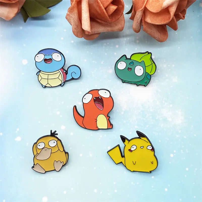 Cute Pokémon Brooch - Pikachu Couple Anime Pin