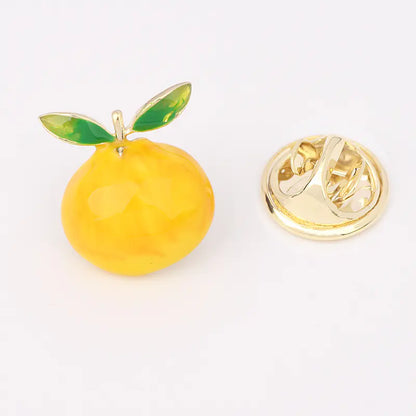 Cute Japanese Fruit Enamel Brooch - Peach & Cherry Pin