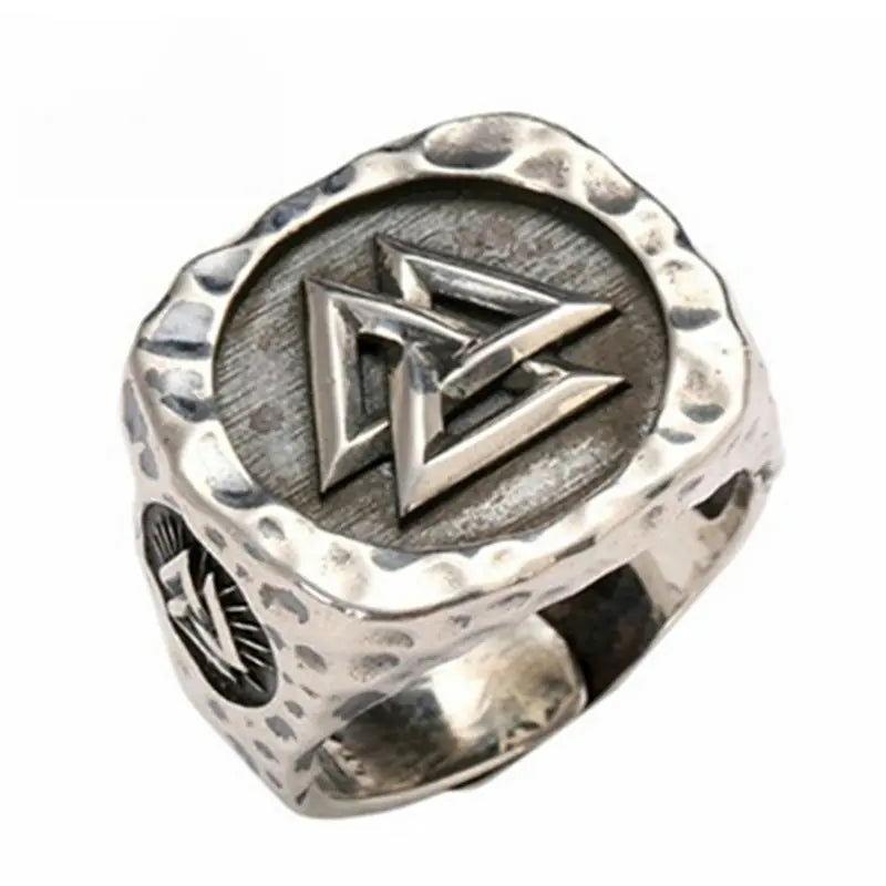 Nordic Viking Signature Ancient Silver Ring