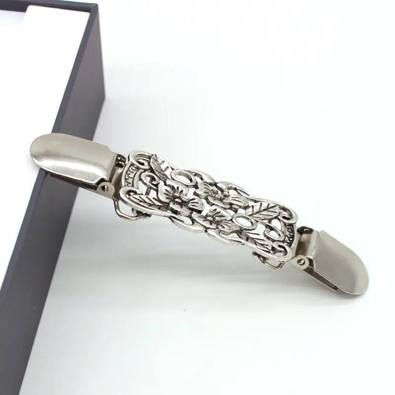 Korean Vintage Scarf Clip with Duckbill Brooch