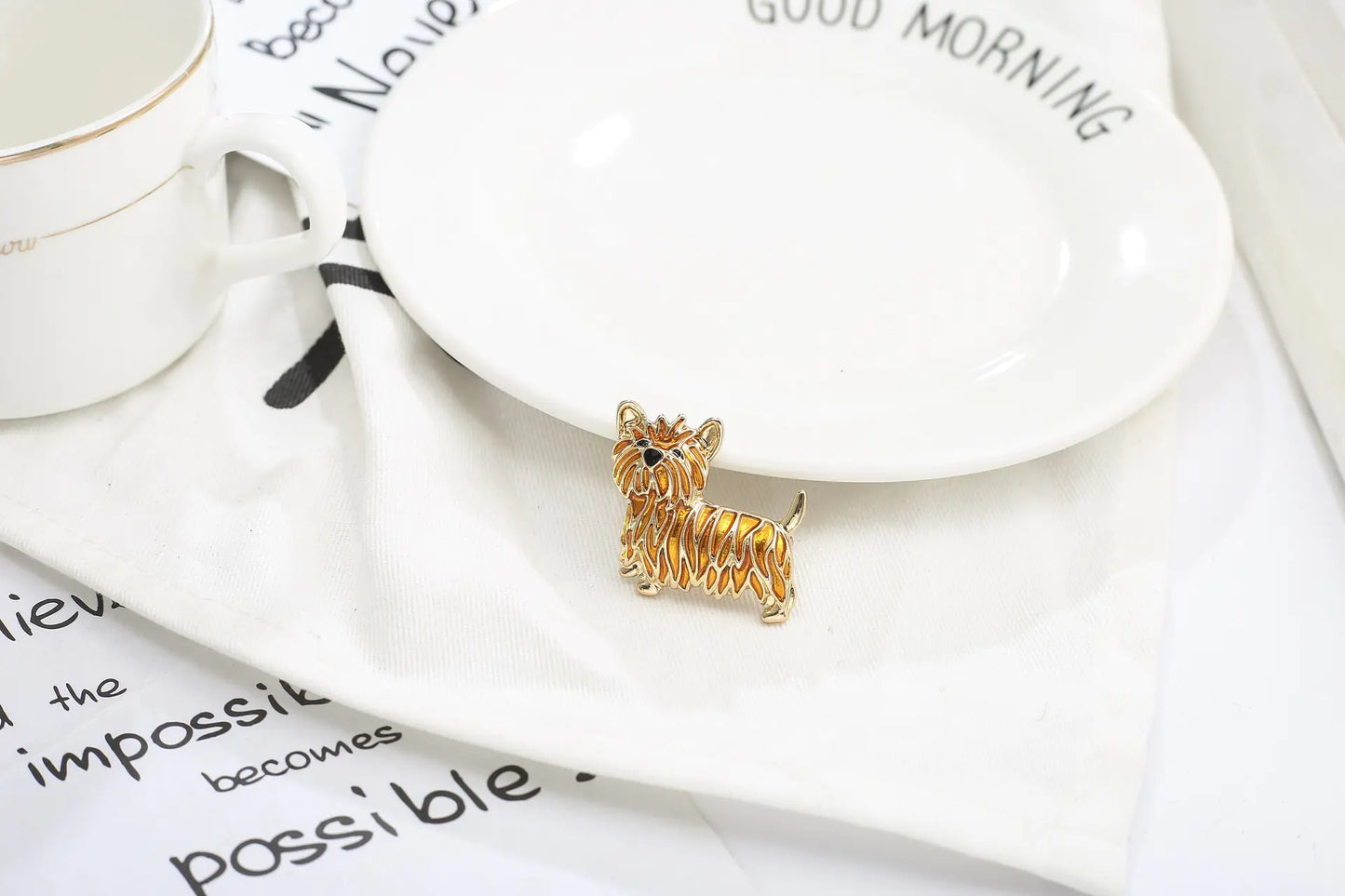 Lion Brooch with Fluffy Dog Design for Girls
