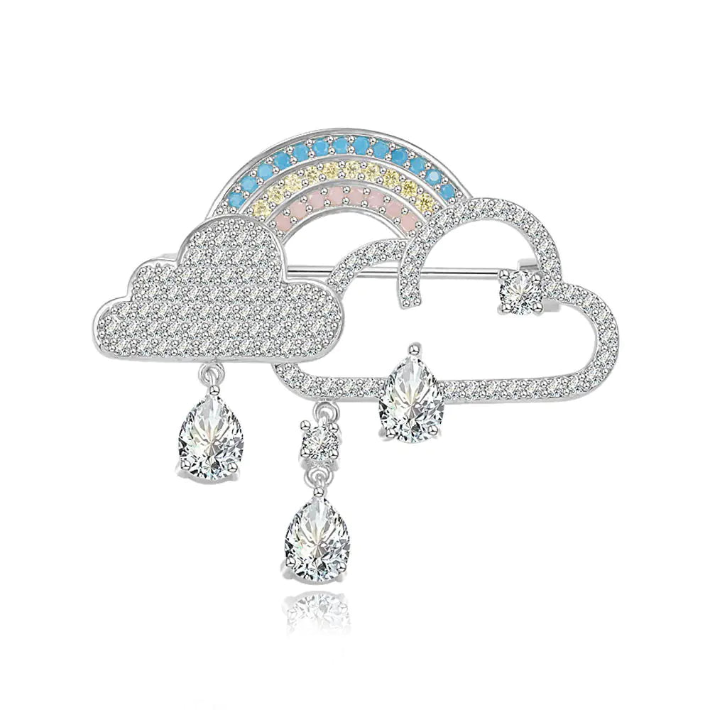 Weather Series Rainbow Zircon Brooch for Women