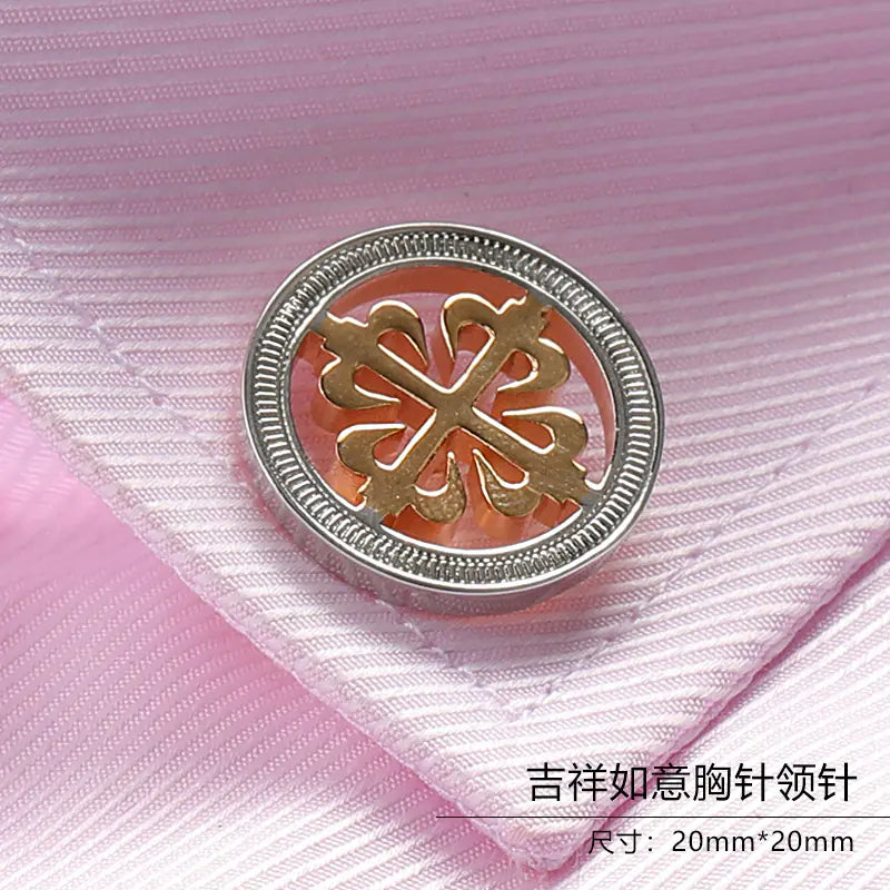 Men's Crystal Lapel Pin Fashionable Suit Brooch