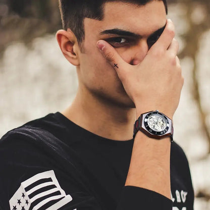 Automatic Wood Mechanical Men's Fashion Watch