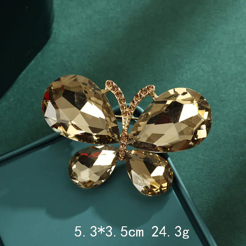 Luxury Animal Rhinestone Butterfly Brooch for Women
