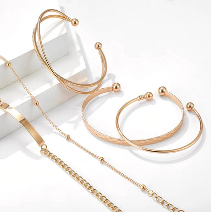 Stacked Bracelet Set #18 - Trendy Layered Jewelry | Aethel Adorn