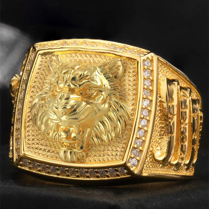 Chinese Zodiac Tiger Ethnic Style Ring