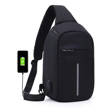 Waterproof USB Multi-Layer Crossbody Bag for Men